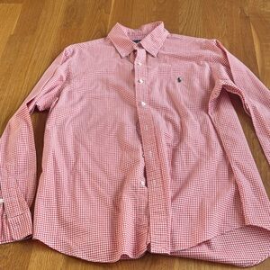 Men's orange Checkered polo Shirt